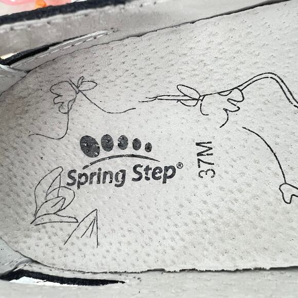 SPRING STEP 'Streetwise' Women's Navy Leather Comfort Shoes 6.5/7 Preppy Walking - Picture 8 of 10